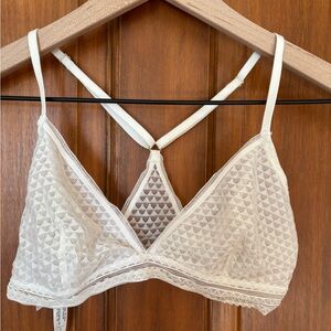 Madewell White Lace Triangle Bralette
